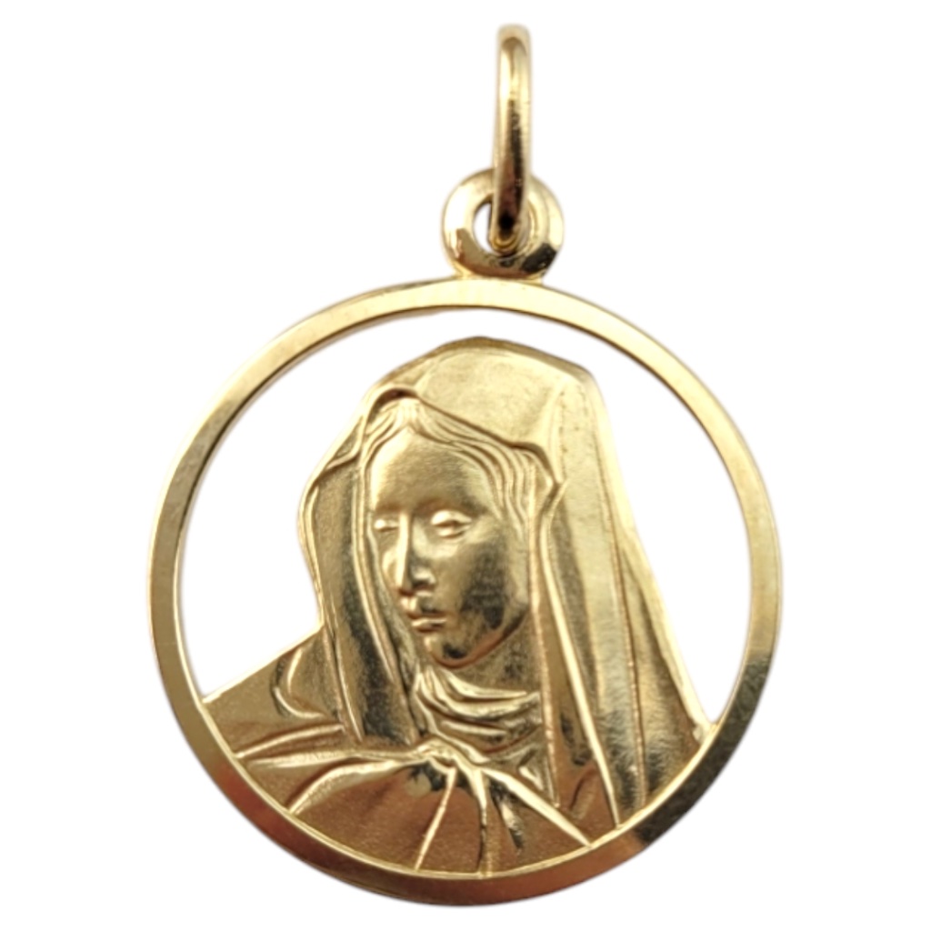 14k Yellow Gold Blessed Mother Charm 20854